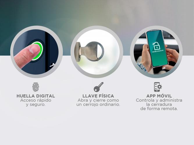 Cerradura Biométrica Inteligente Gadnic Con Huella Digital - 3