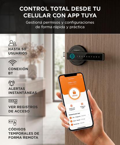 Cerradura Biometrica Gadnic Inteligente Con Bluetooth - 2