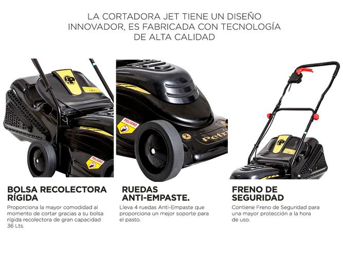 Cortadora de Césped Petri Jet Eléctrica 2100w 1,5HP Recolector 36Lt - 3
