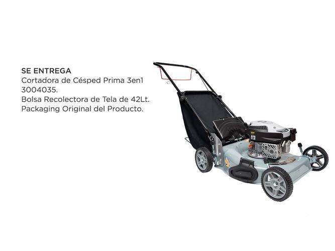 Cortadora de Césped Petri Prima Naftera 4T 3en1 3,75HP Bolsa Recolectora 42Lt - 5