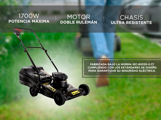 Cortadora de Césped Petri Black Eléctrica 1700w 1HP Recolector 32Lt - 2