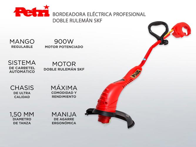 Bordeadora Petri Plus Eléctrica Profesional 900w Doble Rulemán SKF Corte 320mm - 1