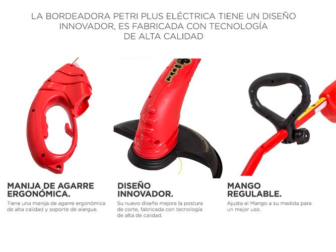 Bordeadora Petri Plus Eléctrica Profesional 900w Doble Rulemán SKF Corte 320mm - 4