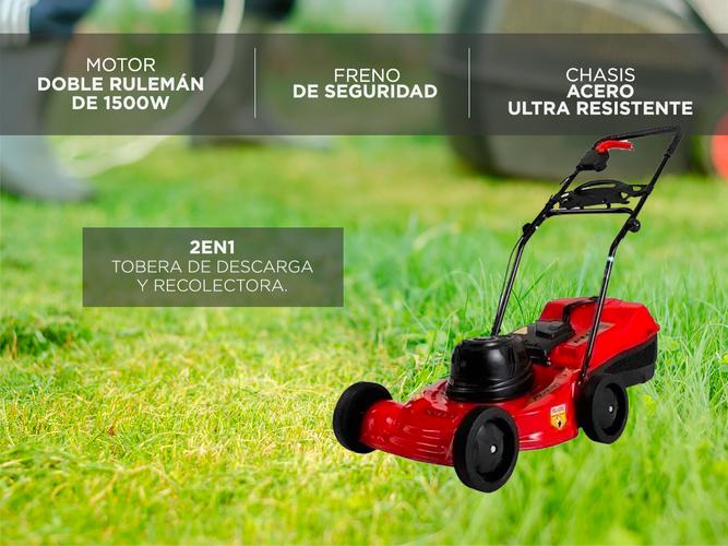 Cortadora de Césped Petri Max Eléctrica 2500w 2HP 2en1 Tobera de Descarga y Recolectora 32Lt - 2
