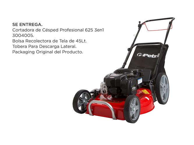 Cortadora de Césped Petri Profesional 625 3en1 Naftera Motor Briggs & Stratton 4T 6,25HP Recolector 45Lt - 5