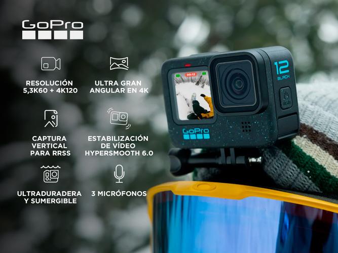 Camara GoPro Hero 12 Black 4K y 53K en HDR - 1