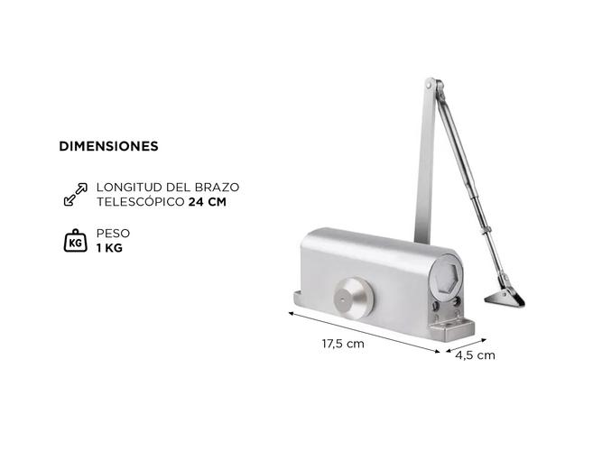 Cierre Hidraulico Brazo Cierra Puerta Aereo 45 A 60 Kg - 4