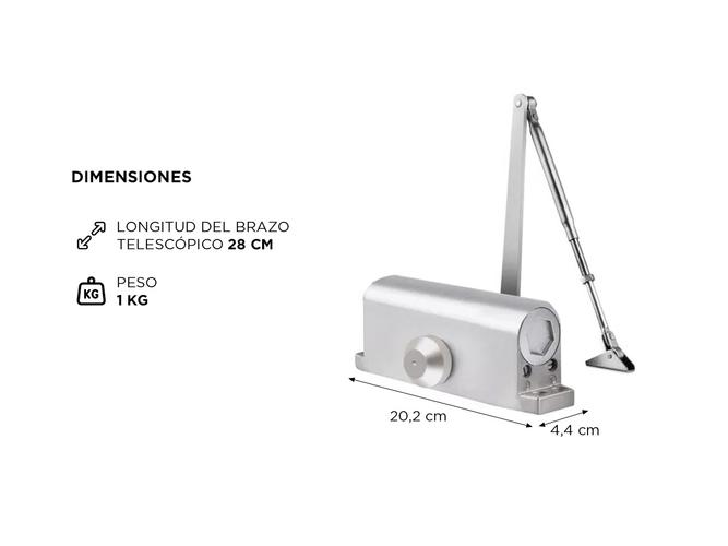 Cierre Hidraulico Brazo Cierra Puerta Aereo 60 A 85 Kg - 4