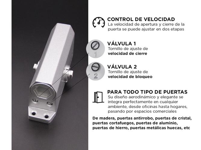Cierre Hidraulico Brazo Cierra Puerta Aereo120 Kg - 3