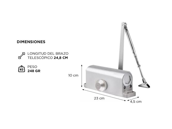 Cierre Hidraulico Brazo Cierra Puerta Aereo120 Kg - 4