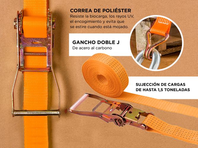 Cinta de amarre Tensor Traca Traka Gadnic Carga 15tn - 3