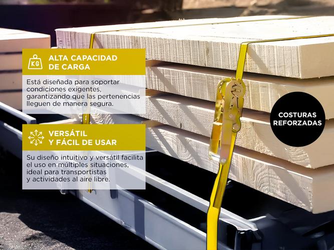 Cinta De Amarre Crique Gadnic 2tn 6m 38mm Ancho Tensor Traca Traka - 2