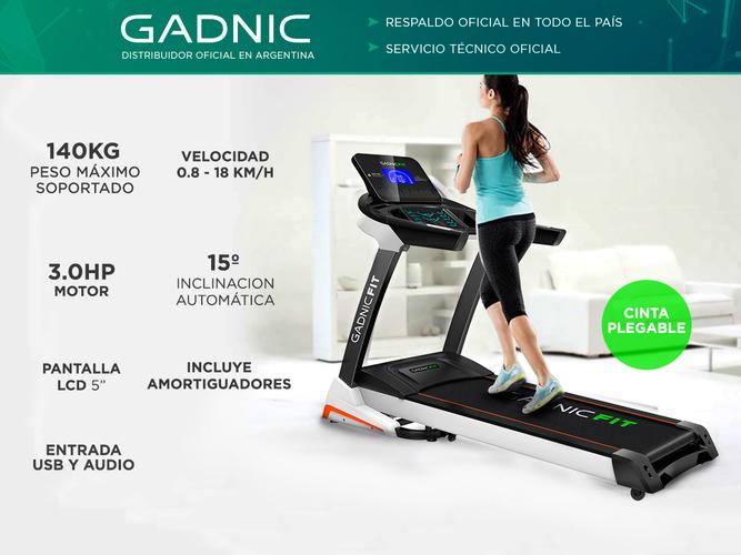 Cinta de Correr Gadnic C-05 18Km/h 3HP Display 5