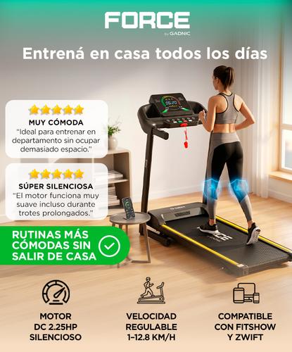 Cinta De Correr Force By Gadnic 128 Kmh Caminadora Con Inclinación Y App Fitness - 1