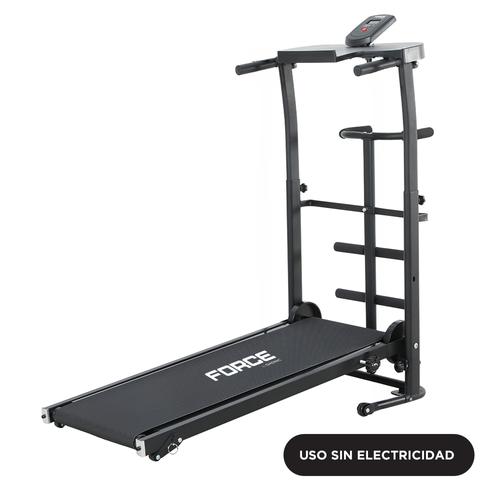 Cinta Magnética Para Correr Force By Gadnic Caminadora Plegable 100 Kg Pantalla Digital Con Soporte Para Abdominales - 0