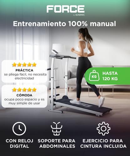 Cinta Para Correr Force By Gadnic Caminadora Plegable 120Kg - 1