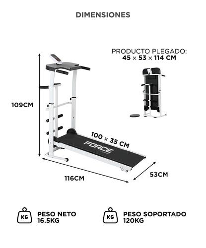 Cinta Para Correr Force By Gadnic Caminadora Plegable 120Kg - 5