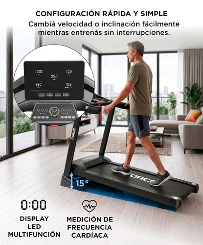Cinta De Correr Force By Gadnic 35HP 18 Kmh Plegable Con Inclinación Automática Display LED Y MP3 Hasta 140 Kg - 3