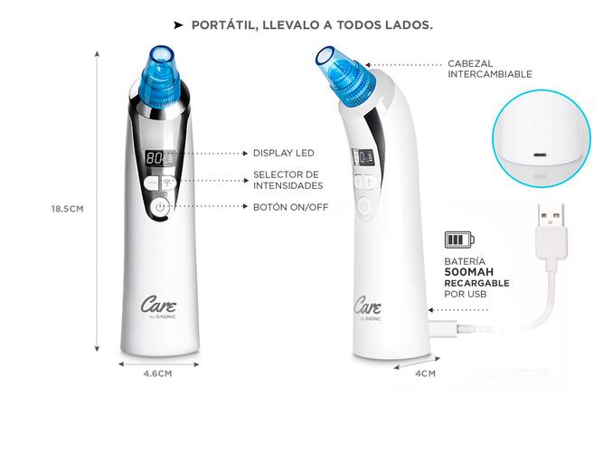 Limpiador Facial Care By Gadnic BF3078 Removedor de Puntos Negros 5 Velocidades Usado - 4