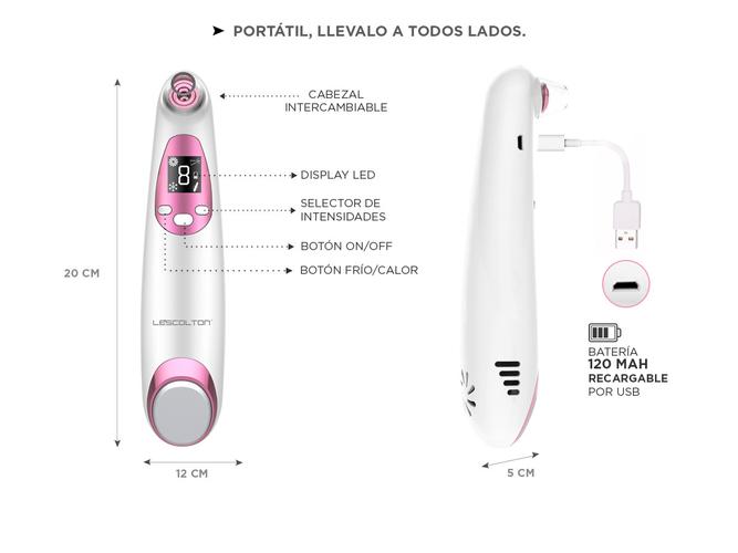 Limpiador Facial Lescolton LS-021 Eléctrico Recargable - 5