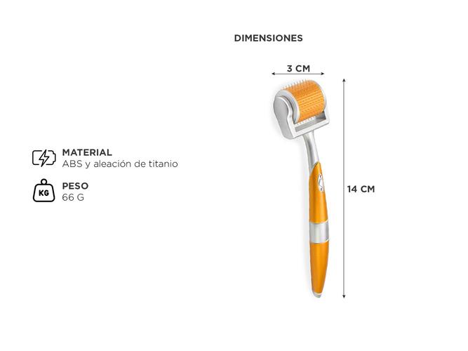 Mesoroller Derma Roller Care by Gadnic CN80 Facial Pelo Barba - 4