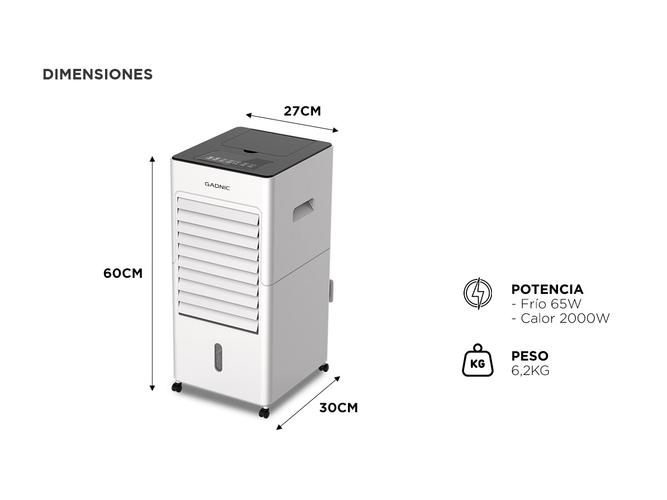 Climatizador Portátil Gadnic Frio Calor 6Lts 2000W  - 5