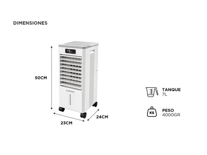 Climatizador Portátil Gadnic Frio 6Lts 60W  Usado - 5