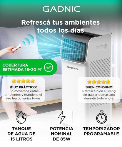 Climatizador De Aire Portátil Gadnic 85W Pantalla Táctil 15L Usado - 1