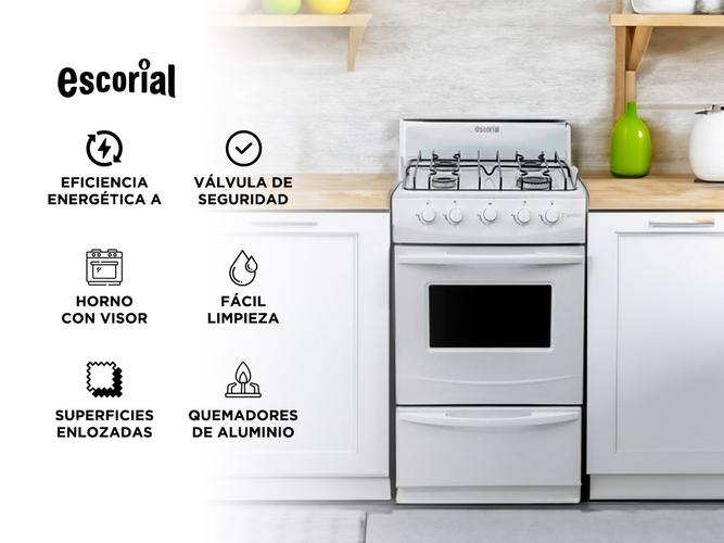 Cocina Escorial Candor S2 Gas Envasado 51cm - 1