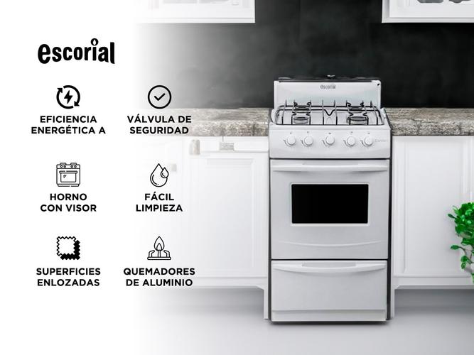 Cocina Escorial Candor S2 Gas Natural 51cm - 1