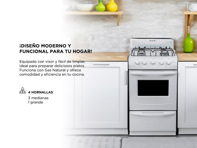 Cocina Escorial Candor S2 Gas Natural 51cm - 2