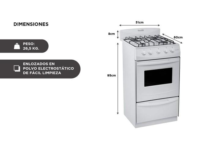 Cocina Escorial Candor S2 Gas Natural 51cm - 4
