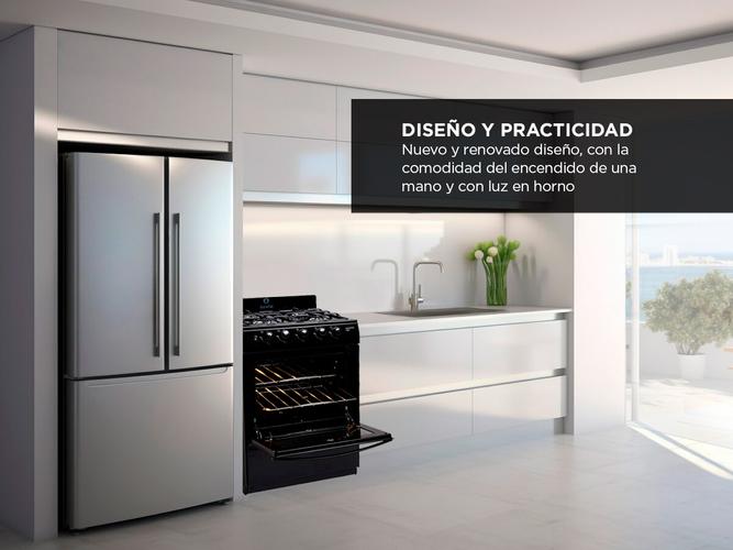 Cocina Escorial Master Style Black MultiGas 56cm Eficiencia A - 2