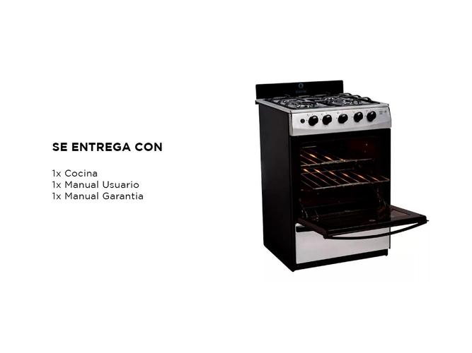 Cocina Escorial Master Style Multigas Acero Inox 51cm - 5