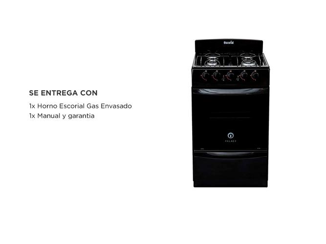 Cocina Escorial Palace Cristal Gas Envasado 51cm  - 4