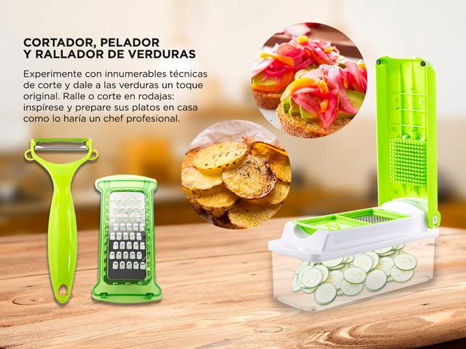 Mandolina Cortador De Frutas Y Verduras Gadnic Rallador Rebanador  - 3