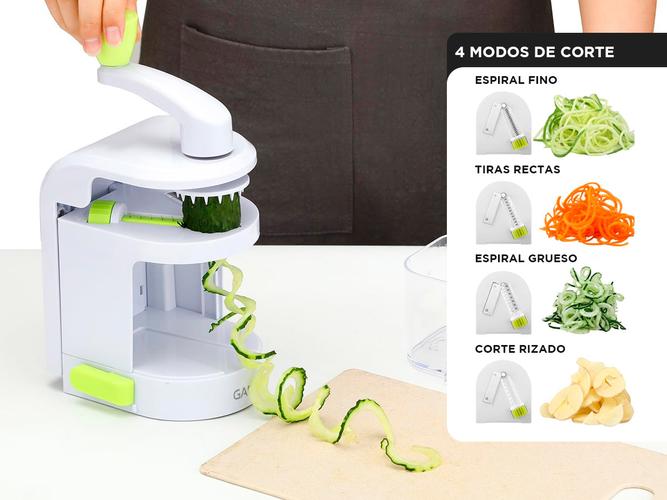 Picadora Manual Gadnic Cortador De Verduras 4 Modos de Corte en 1 Solo Giro - 2