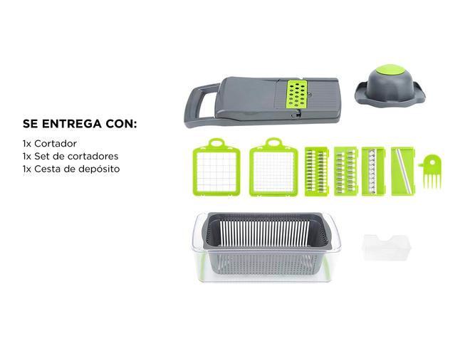 Cortadora de Verduras Multifuncional Gadnic C5C Rebanador Rallador Triturador - 6