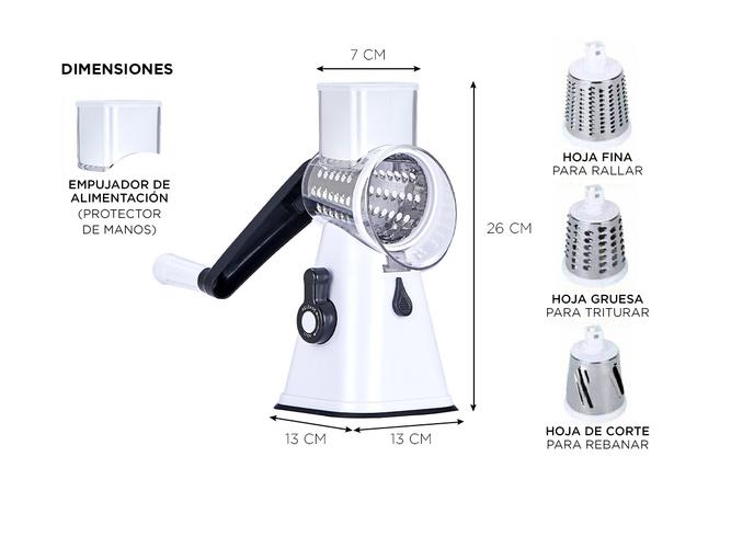 Cortador Rallador Espiral Manual Gadnic  - 5