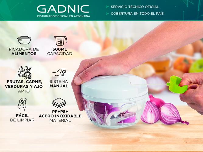 Mini Picadora de Alimentos Gadnic C8E Manual Multifuncional  - 1