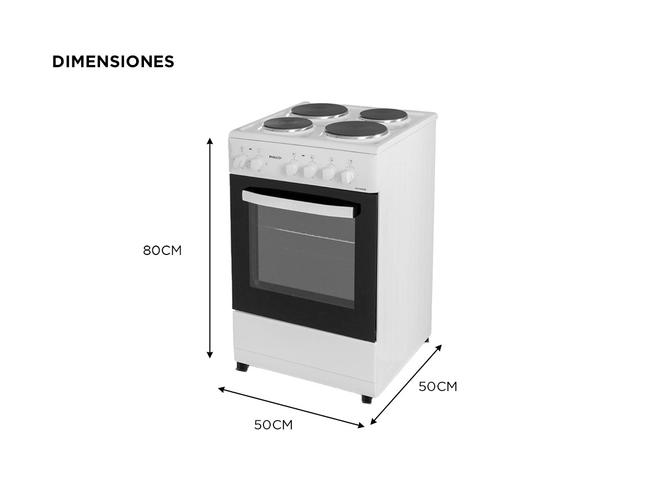 Cocina Eléctrica Philco 4 Hornallas 50 Cm Blanca  - 4