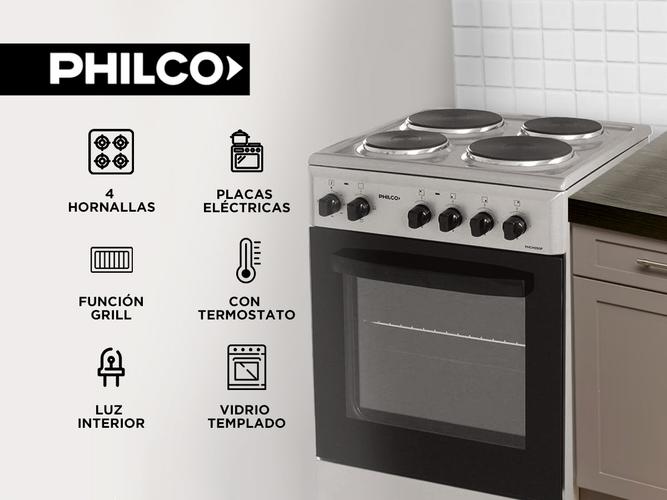 Cocina Eléctrica Philco 50cm PHCH050P Acero - 1