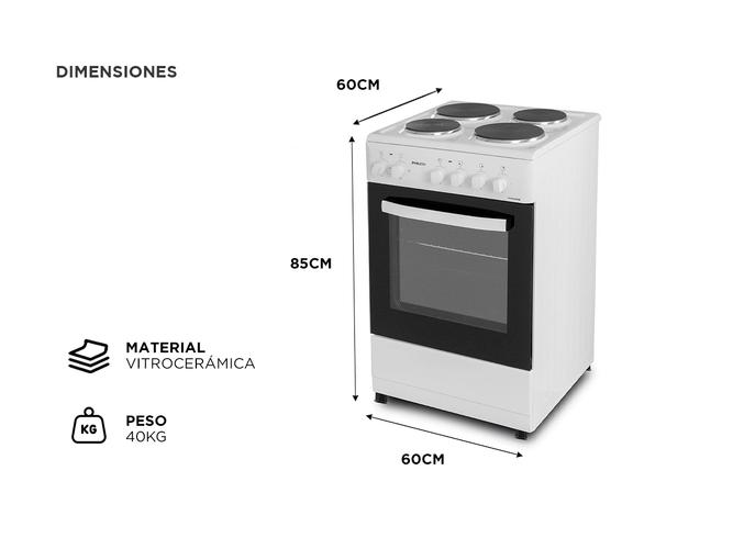 Cocina Eléctrica Hotplate Philco 60cm Blanca - 4