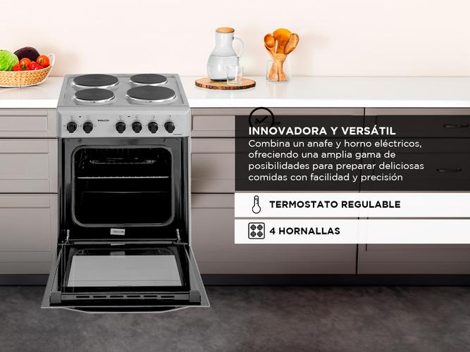 Cocina Eléctrica Philco 4 Hornallas 60 Cm Silver - 2