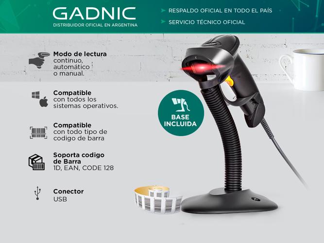 Lector Codigo De Barra Gadnic Etiquetas  Soporte  - 1
