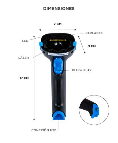 Lector Código de Barras Gadnic Inalámbrico USB Memoria Interna  Soporte - 5