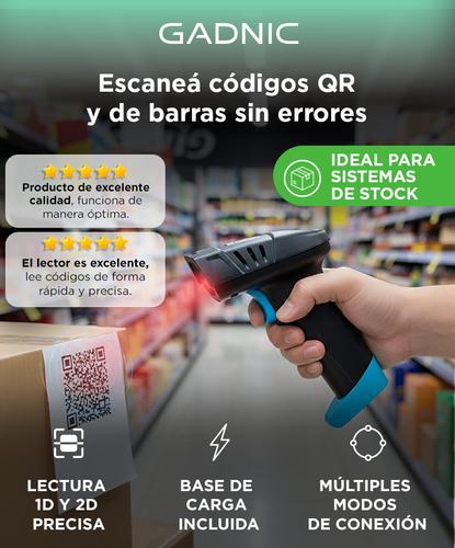 Lector Codigo de Barra Gadnic CODBAR04 Inalámbrico 1D2DQR - 1