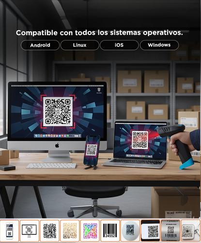 Lector Codigo de Barra Gadnic CODBAR04 Inalámbrico 1D2DQR - 2