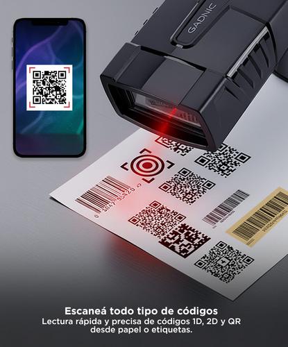 Lector Codigo de Barra Gadnic CODBAR04 Inalámbrico 1D2DQR - 3