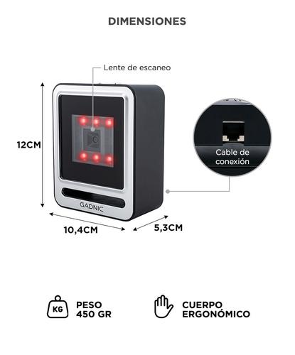 Lector Codigo de Barra Gadnic BAR05 1D2DQR - 5